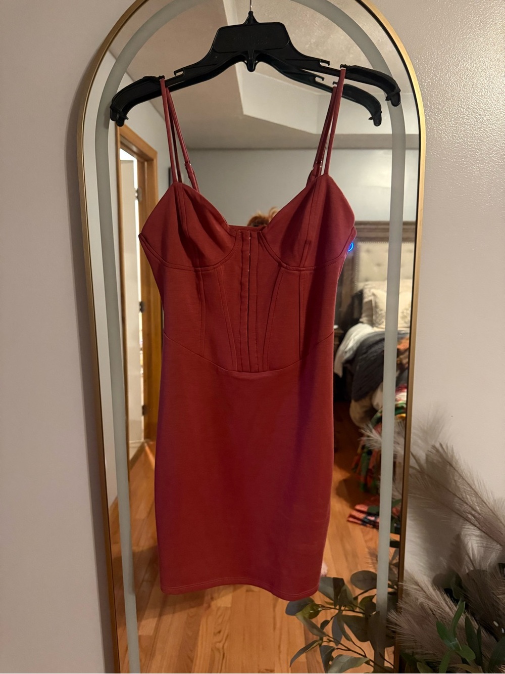 wild fable Rust Red Corset Mini Dress